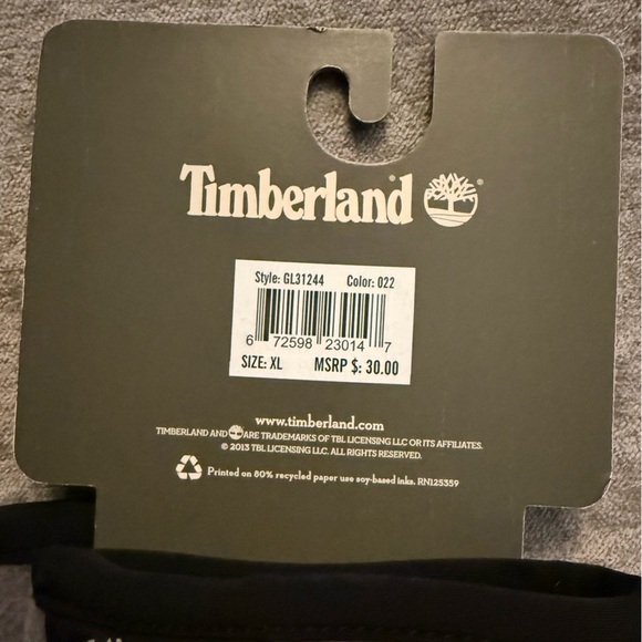 NWT Timberland Men’s Gray and Black Midweight Commuter Gloves - XL Touch screen - Picture 4 of 6
